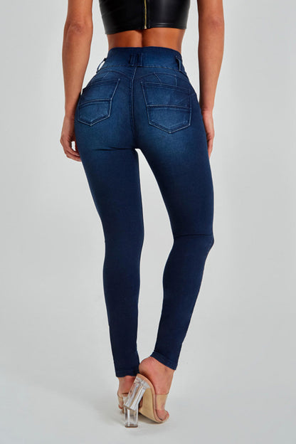 New Women&#039;s High Waist Tight Stretch Shaping Hip Jeans Women Jeans