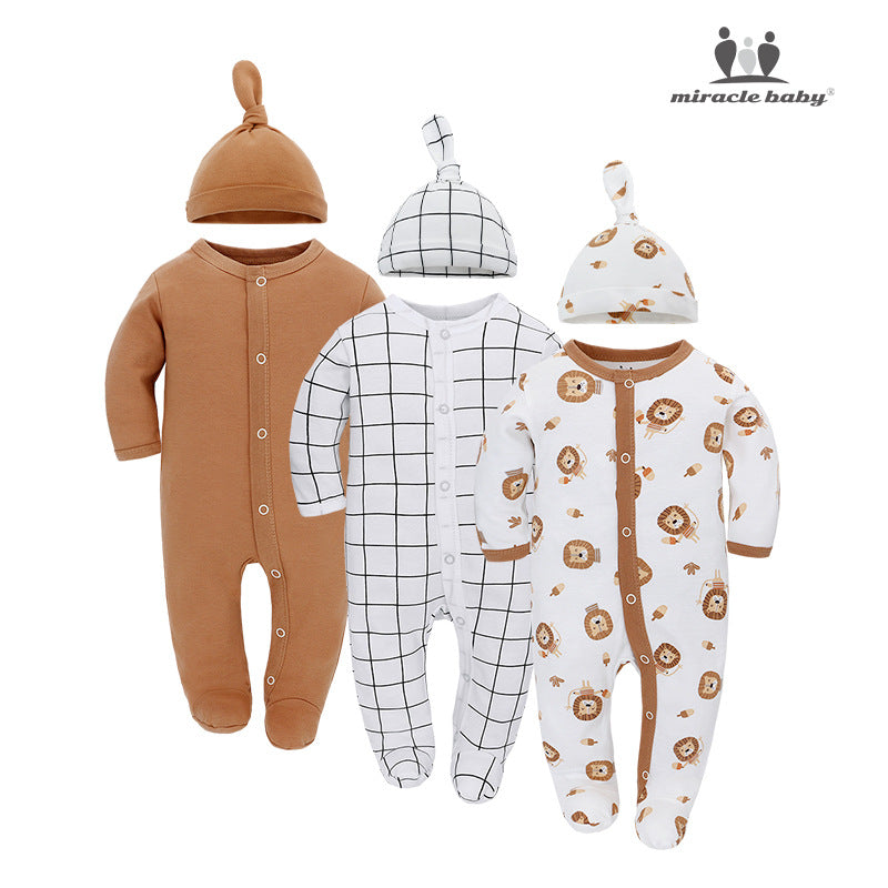 Newborn Jumpsuit, Autumn Style Male And Female Baby Jumpsuit, Long-sleeved Baby Jumpsuit, Baby Foot-covering Jumpsuit