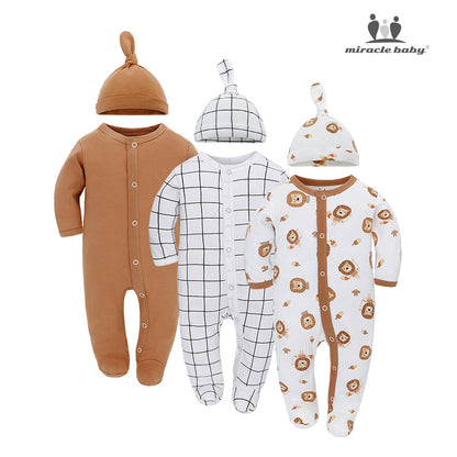 Newborn Jumpsuit, Autumn Style Male And Female Baby Jumpsuit, Long-sleeved Baby Jumpsuit, Baby Foot-covering Jumpsuit