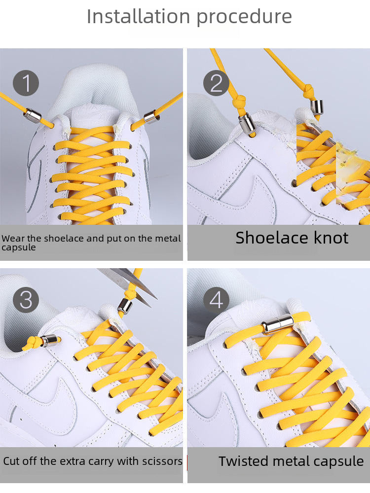 Tie-free Tie-free Men&#039;s And Women&#039;s Sports Shoes AJ1 Basketball Shoes Black And White Color Children&#039;s Elastic Semicircle Shoelace Rope Loafers