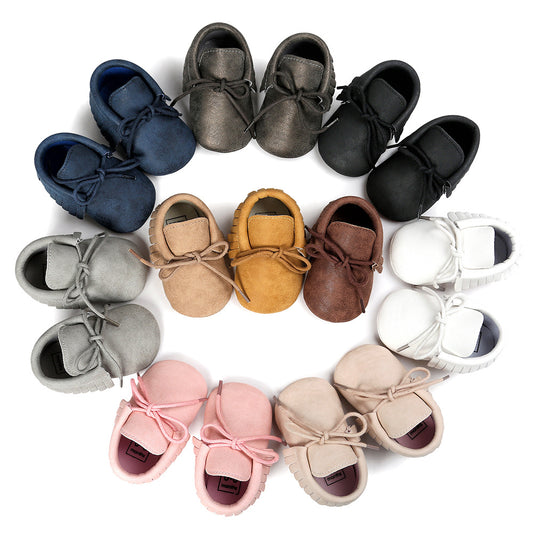 Small seven baby shoes leather soft baby shoes soft socks spring new