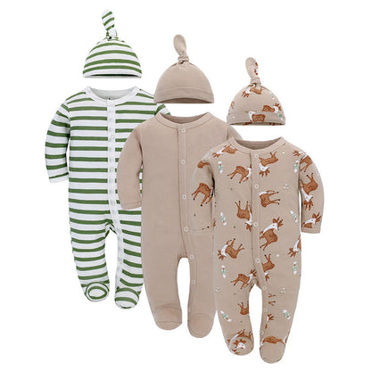Newborn Jumpsuit, Autumn Style Male And Female Baby Jumpsuit, Long-sleeved Baby Jumpsuit, Baby Foot-covering Jumpsuit