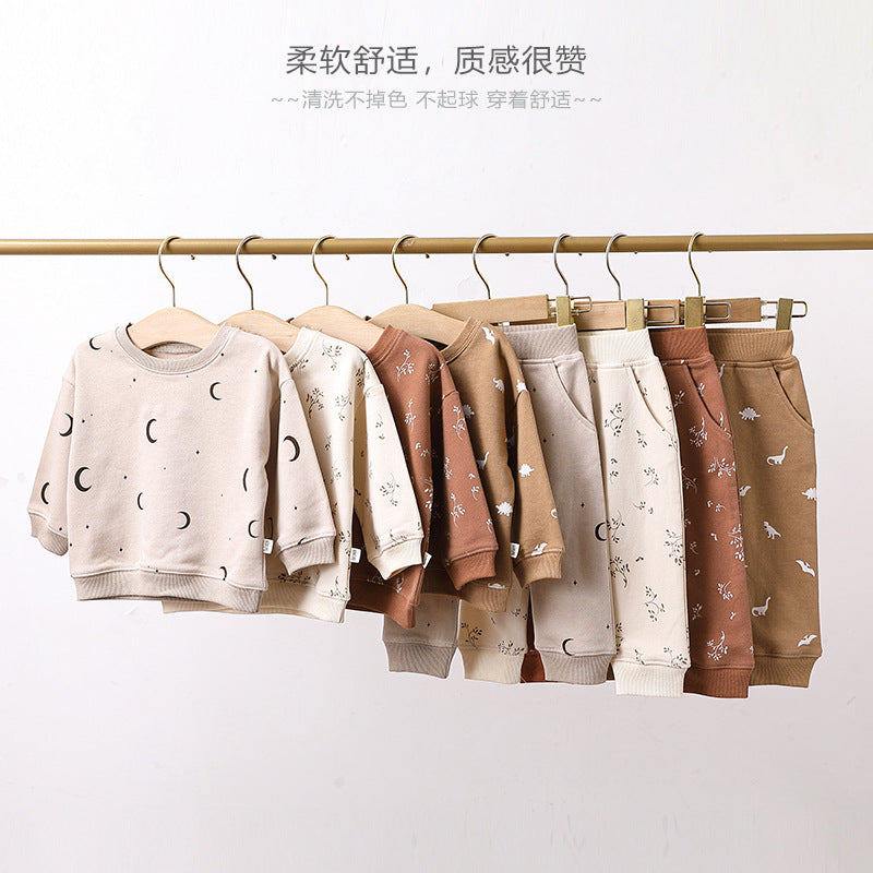 New Products  Baby Loose Casual Sweater Suit Baby Long-sleeved Sports Suit