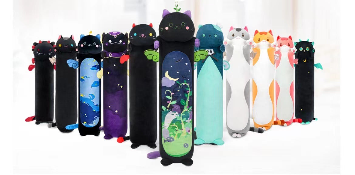 Cross-border New Products Halloween Ritual Sleep Pillow Pillow Pillow Pillow Towering Colorful Cat Pillow Black Cat Pillow