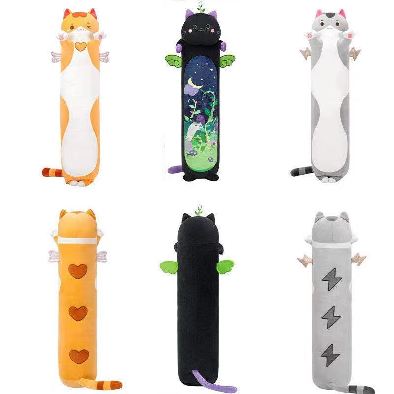 Cross-border New Products Halloween Ritual Sleep Pillow Pillow Pillow Pillow Towering Colorful Cat Pillow Black Cat Pillow