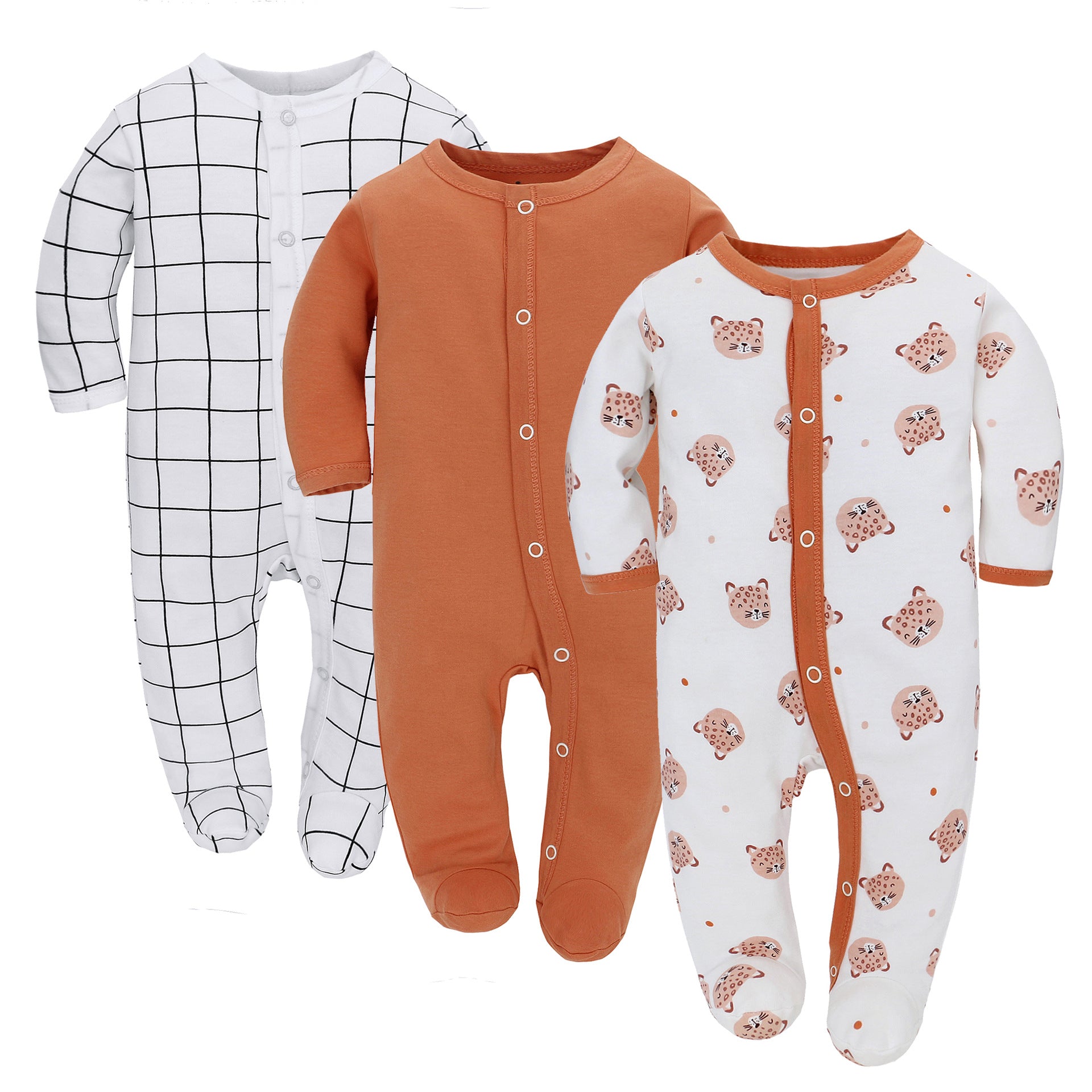 Newborn Jumpsuit, Autumn Style Male And Female Baby Jumpsuit, Long-sleeved Baby Jumpsuit, Baby Foot-covering Jumpsuit