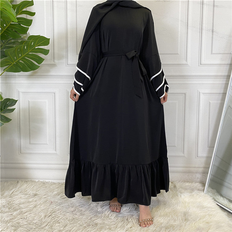Women&#039;s Clothing Pleated Loose Big Hem Muslim Fashion Dress
