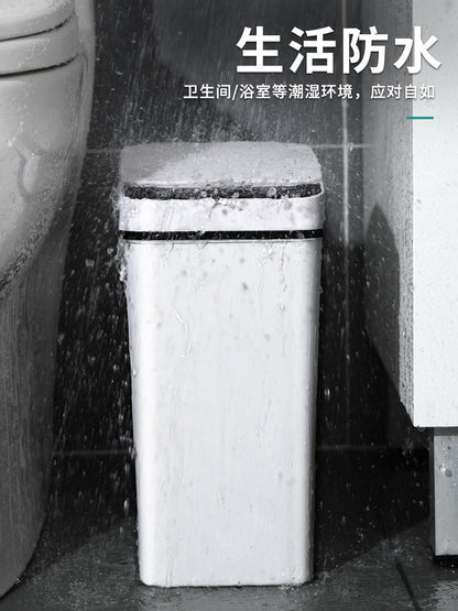 Smart Trash Can With Lid Induction Household