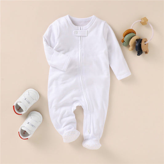 Foreign Trade Climbing Clothes Baby Jumpsuit Spring And Autumn A Ins Style Baby Climbing Clothes Organic Cotton Foot-Wrappable Baby Jumpsuit
