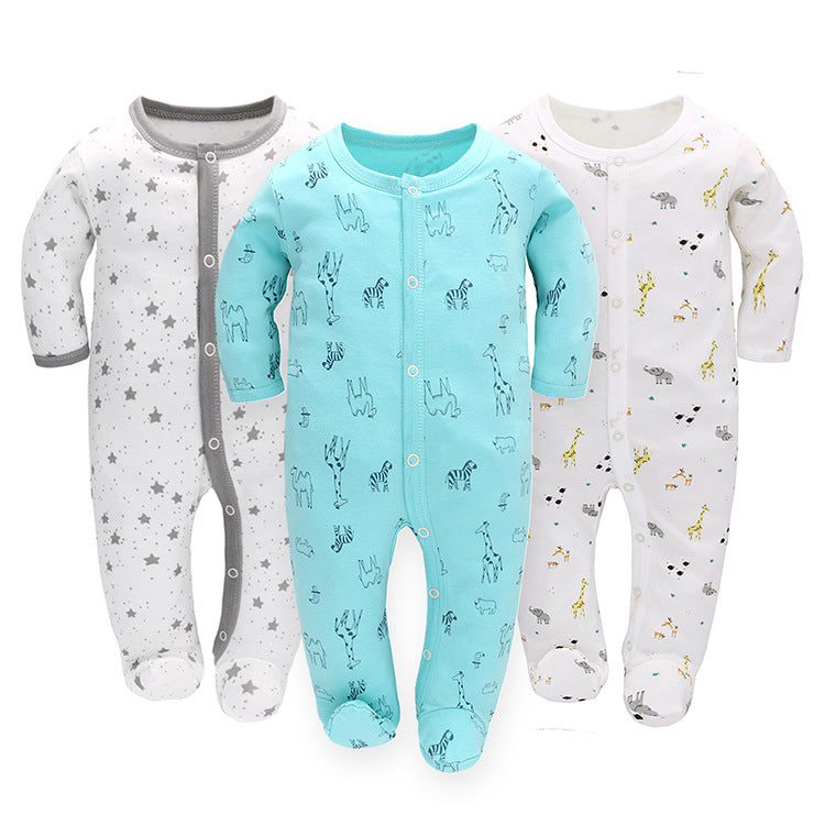 Newborn Jumpsuit, Autumn Style Male And Female Baby Jumpsuit, Long-sleeved Baby Jumpsuit, Baby Foot-covering Jumpsuit