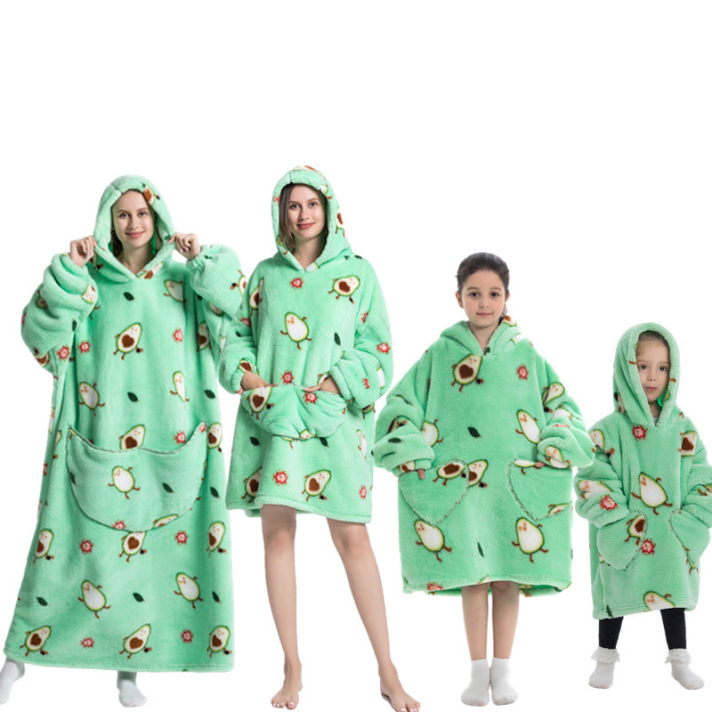 Blanket Hoodie Sweatshirt Oversized Warm Pullover Lazy TV Blanket Thickened Oversize Sweater