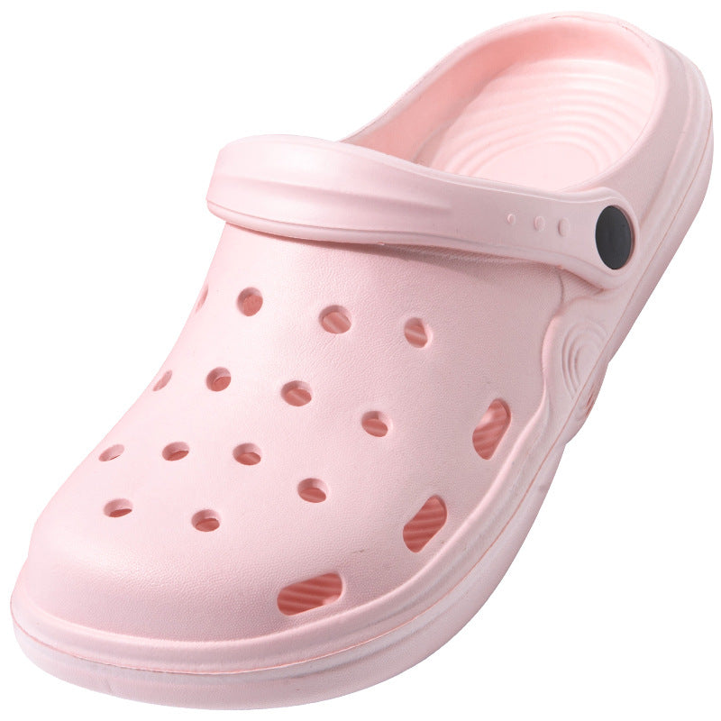Women&#039;s Cave Shoes Summer Couple Wear Beach Non-slip Thick Bottom Anti-odor Leakage Sandals And Slippers Men&#039;s Feeling Baotou