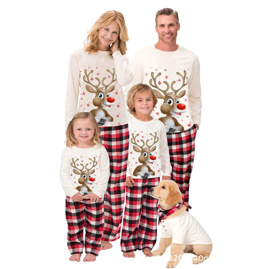 New Amazon Ebay2022 European And American Christmas New Parent-child Outfit Home Suit Pajamas