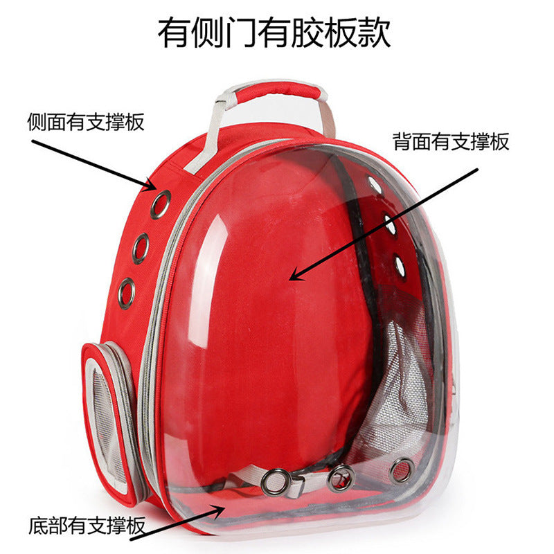 Spot New Pet Outing Bag Portable Space Capsule Transparent Cat Backpack