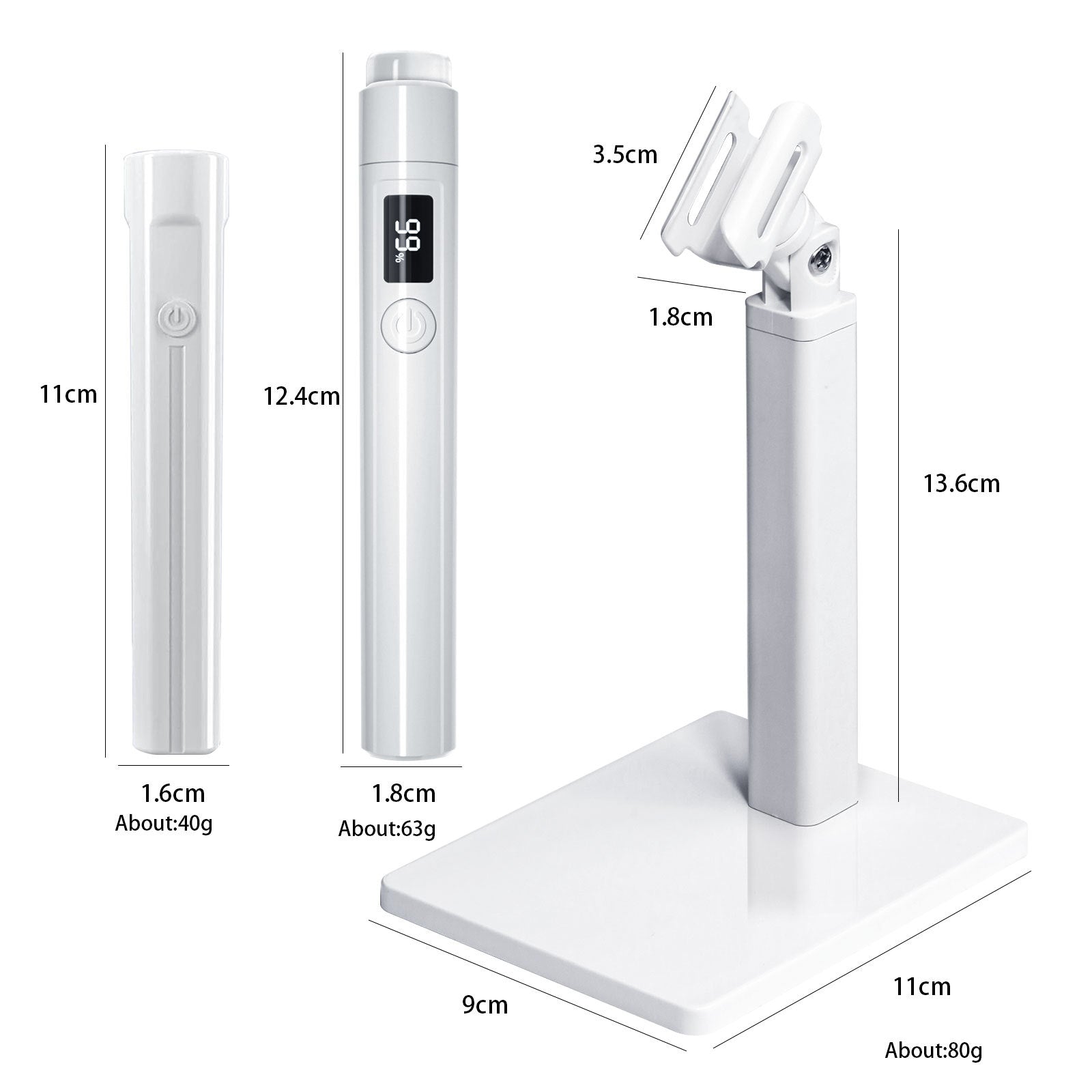 New Hand-held Portable Nail Art One-word Lamp Holder 360-degree Rotating Multi-functional Holder For Wearing Nail Plate Baking Lamp