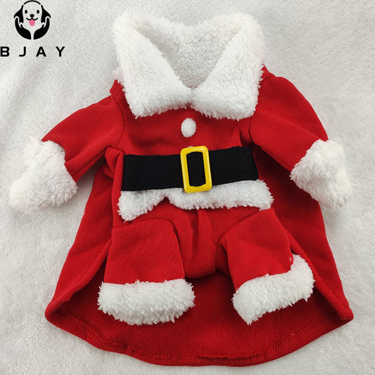 Pet Dog Clothes Classic Santa Claus Pet Clothes Christmas Halloween Transformation Dress Pet Clothes