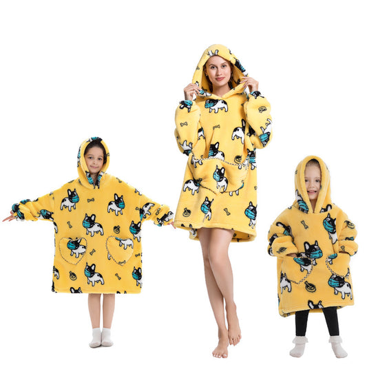 Blanket Hoodie Sweatshirt Oversized Warm Pullover Lazy TV Blanket Thickened Oversize Sweater
