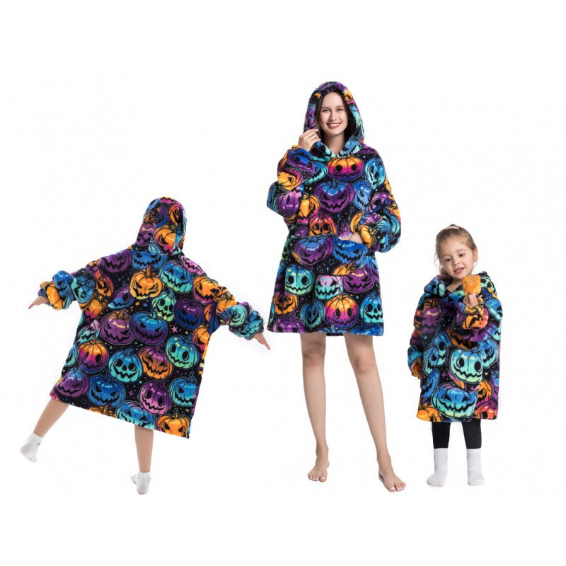 Blanket Hoodie Sweatshirt Oversized Warm Pullover Lazy TV Blanket Thickened Oversize Sweater