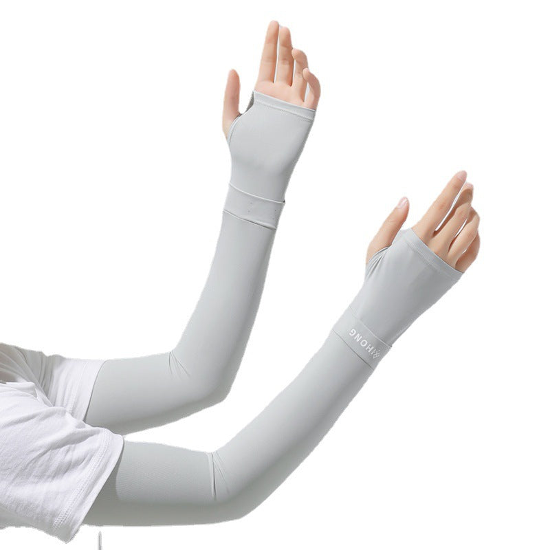 Summer Ice Silk Sleeves Anti-ultraviolet Breathable Quick-drying Sunscreen Sleeves Women&#039;s Outdoor Sports Sunscreen Arm Sleeves