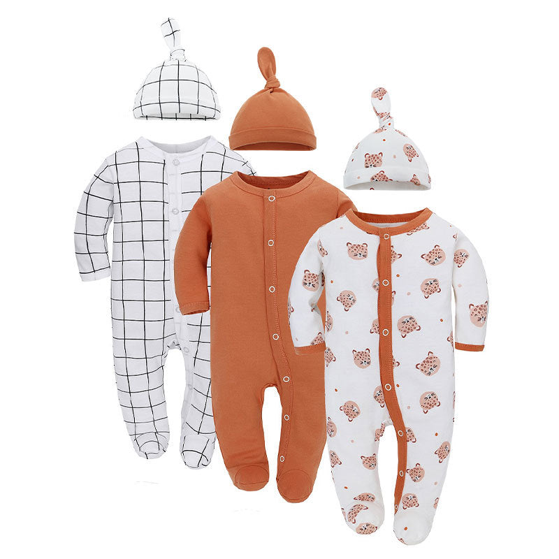 Newborn Jumpsuit, Autumn Style Male And Female Baby Jumpsuit, Long-sleeved Baby Jumpsuit, Baby Foot-covering Jumpsuit