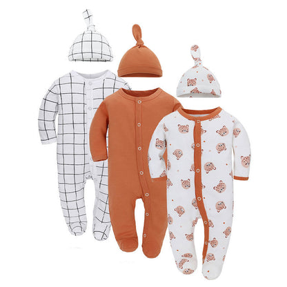 Newborn Jumpsuit, Autumn Style Male And Female Baby Jumpsuit, Long-sleeved Baby Jumpsuit, Baby Foot-covering Jumpsuit