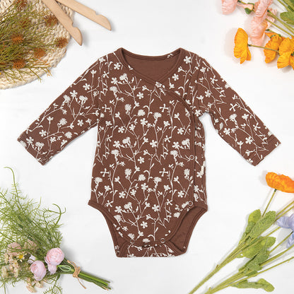 New Baby Summer Clothing Air-conditioned Clothing Cotton Thin Section Long-sleeved Jumpsuit Baby Romper Climbing Clothing