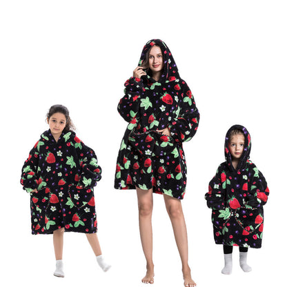 Blanket Hoodie Sweatshirt Oversized Warm Pullover Lazy TV Blanket Thickened Oversize Sweater