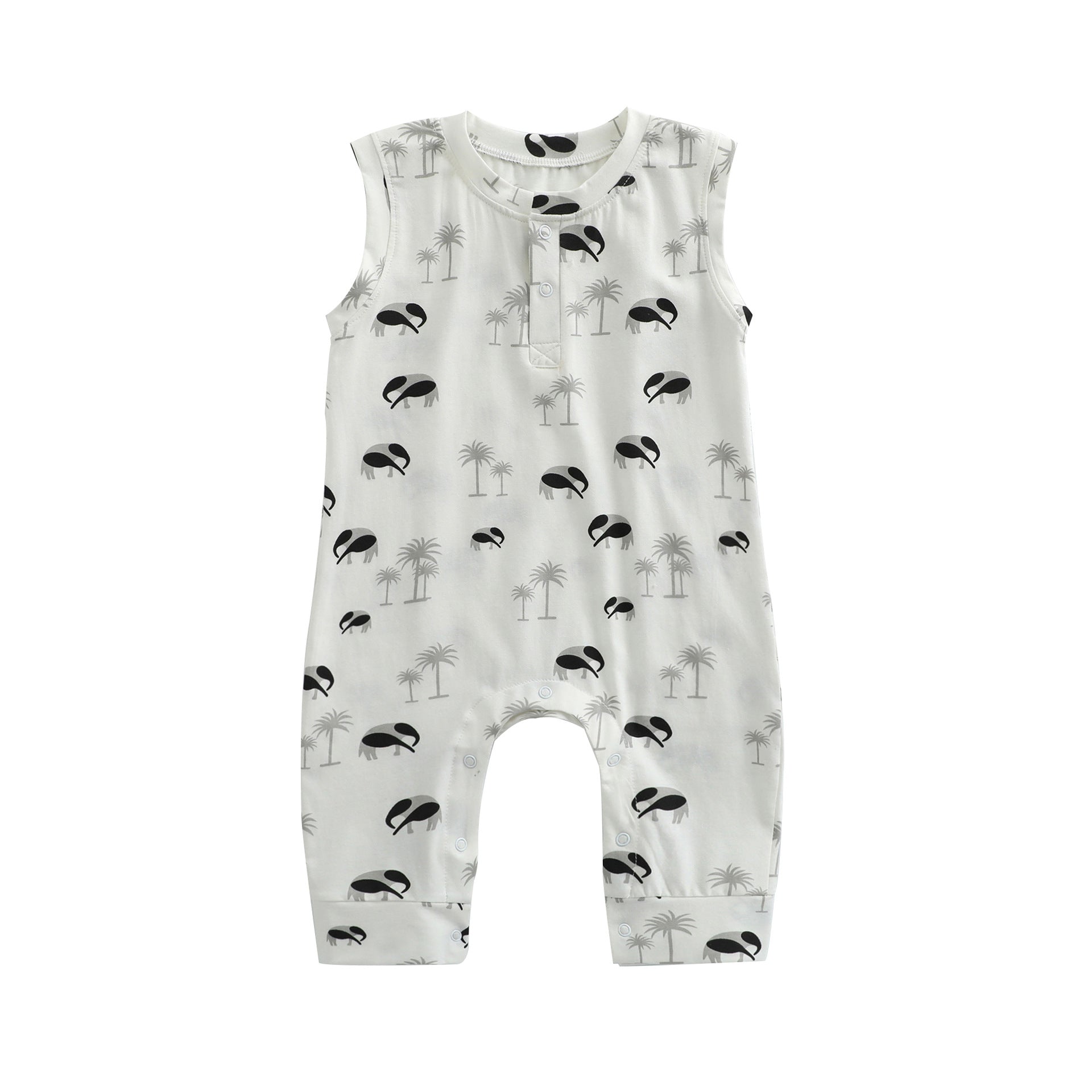 Baby Clothes Summer Thin Sleeveless Vest Romper Baby Girl Super Foreign Style Climbing Clothes Summer Clothes Baby Boy Cotton Jumpsuit
