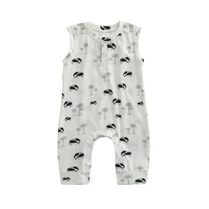 Baby Clothes Summer Thin Sleeveless Vest Romper Baby Girl Super Foreign Style Climbing Clothes Summer Clothes Baby Boy Cotton Jumpsuit