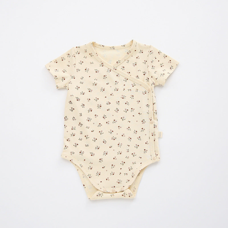 Baby Short-sleeved Jumpsuit Wrap Fart Clothes New Men&#039;s And Women&#039;s Baby Summer Triangle Hakka Slim