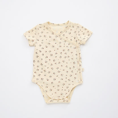 Baby Short-sleeved Jumpsuit Wrap Fart Clothes New Men&#039;s And Women&#039;s Baby Summer Triangle Hakka Slim