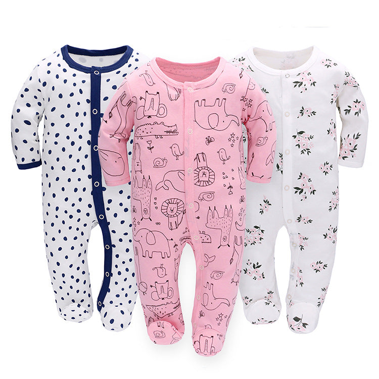 Newborn Jumpsuit, Autumn Style Male And Female Baby Jumpsuit, Long-sleeved Baby Jumpsuit, Baby Foot-covering Jumpsuit