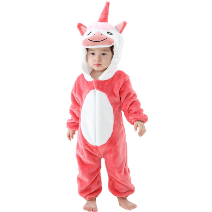 MICHLEY Autumn And Winter New Baby Clothes Newborn Baby One-piece Romper Cartoon Children Animal Romper