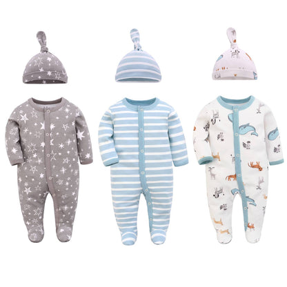 Newborn Jumpsuit, Autumn Style Male And Female Baby Jumpsuit, Long-sleeved Baby Jumpsuit, Baby Foot-covering Jumpsuit