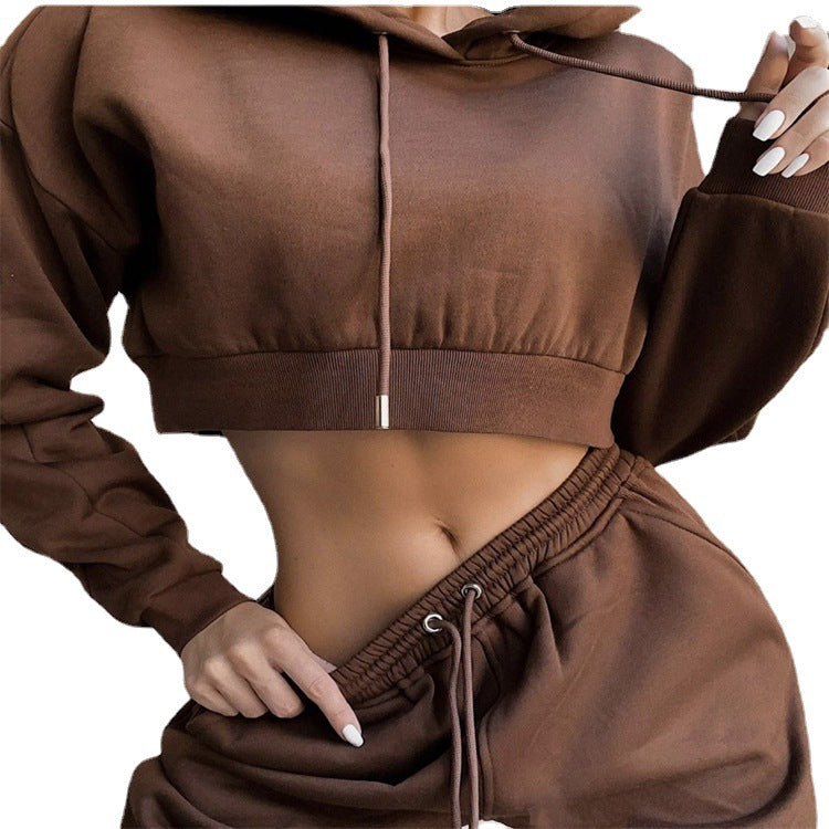 2022 Summer New Products Large Size Solid Color European And American Fleece Women&#039;s Sports And Leisure Suits