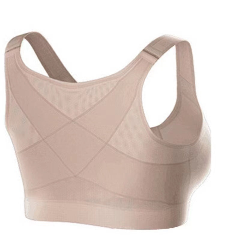 New Chest Buckle Bra Women&#039;s Adjustable Underwear Vest Without Steel Ring Gather Bra Sports Thin Section Yoga Anti
