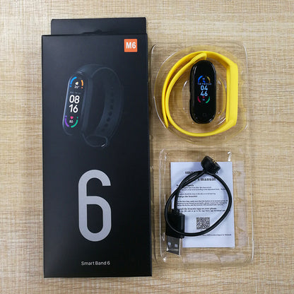 M6 Smart Bracelet Heart Rate Blood Pressure Bluetooth Step Meter Music Weather Sleep Monitoring Cross-border M6 Smart Sports Bracelet