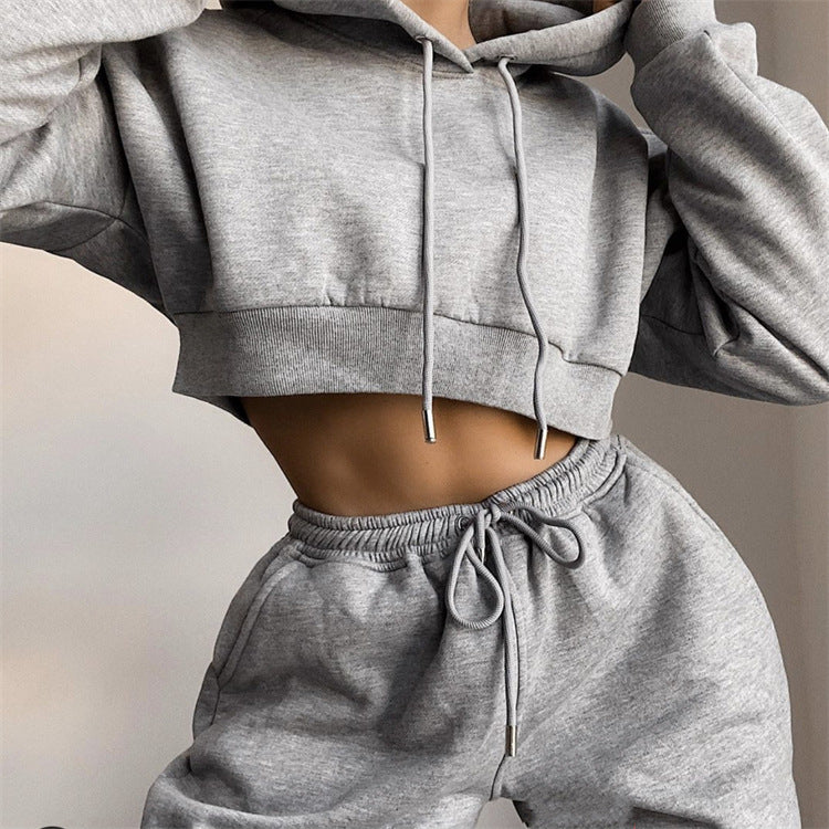 2022 Summer New Products Large Size Solid Color European And American Fleece Women&#039;s Sports And Leisure Suits