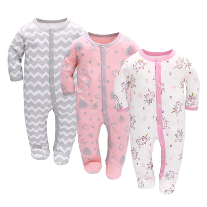 Newborn Jumpsuit, Autumn Style Male And Female Baby Jumpsuit, Long-sleeved Baby Jumpsuit, Baby Foot-covering Jumpsuit
