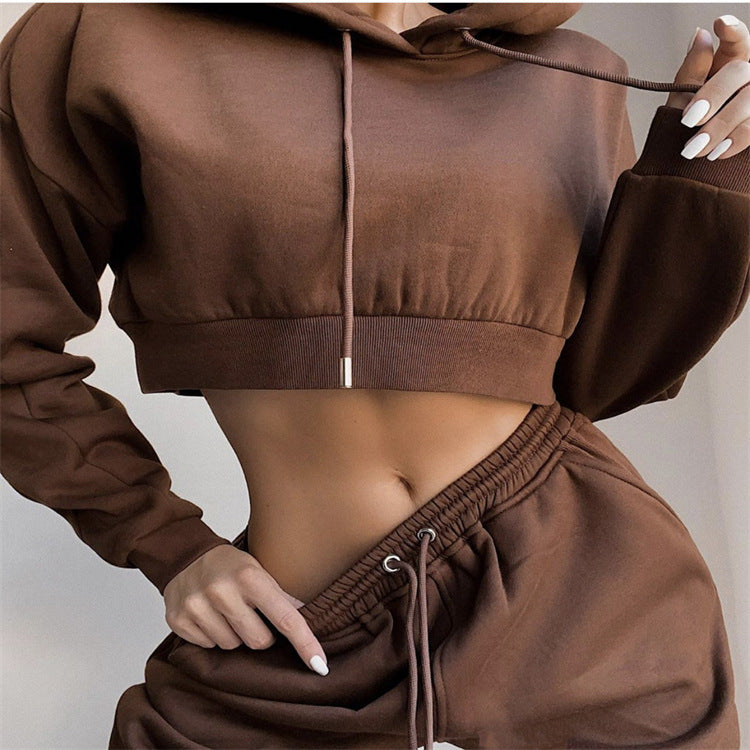 2022 Summer New Products Large Size Solid Color European And American Fleece Women&#039;s Sports And Leisure Suits