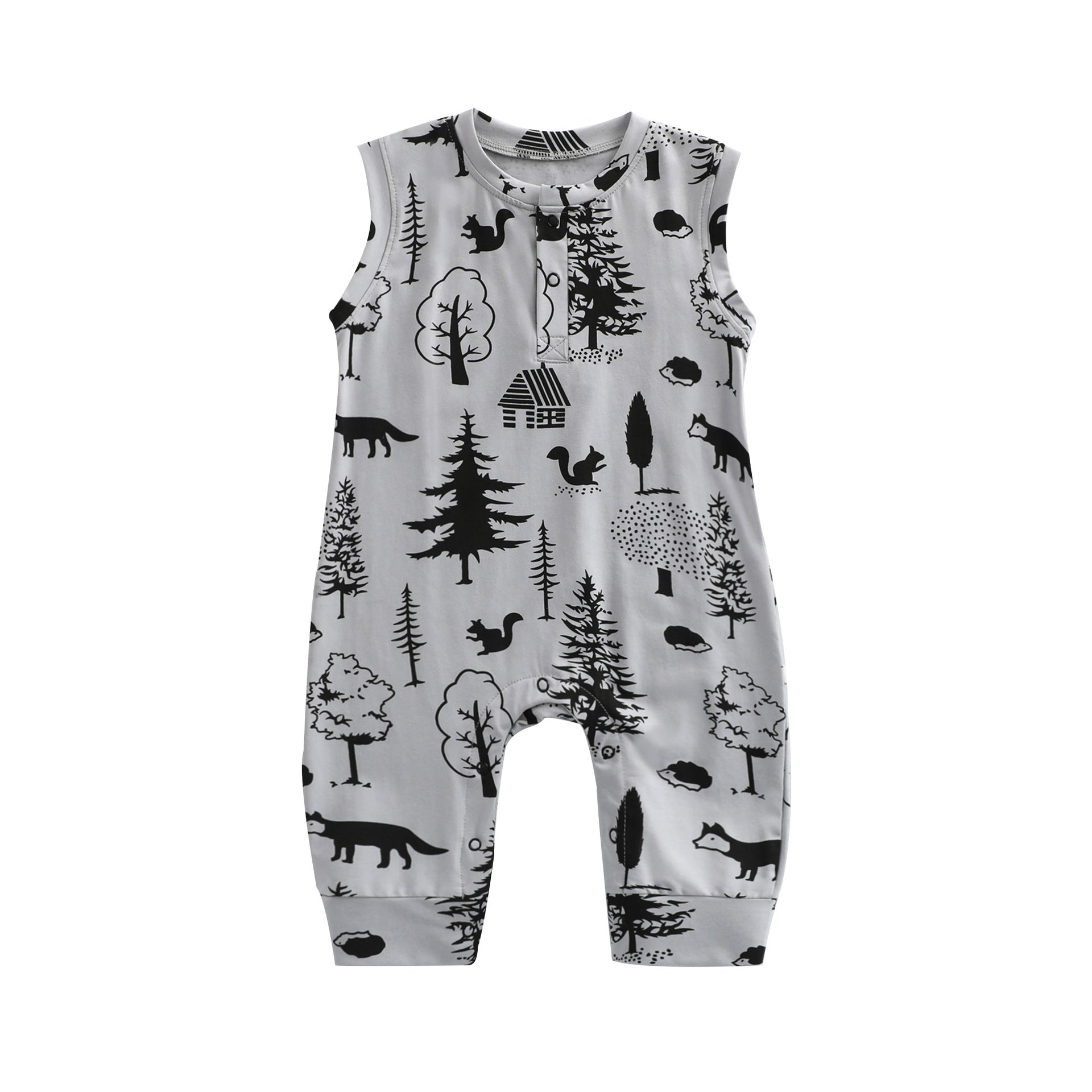Baby Clothes Summer Thin Sleeveless Vest Romper Baby Girl Super Foreign Style Climbing Clothes Summer Clothes Baby Boy Cotton Jumpsuit