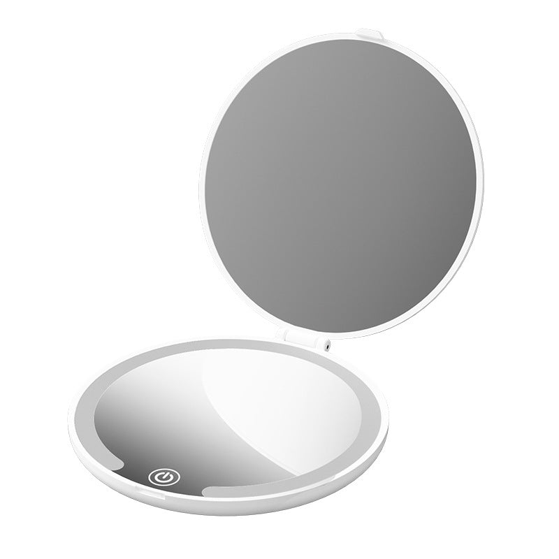 Led Makeup Mirror Portable Folding Flip Mirror Portable Makeup Mirror Rechargeable Travel Mini Mirror
