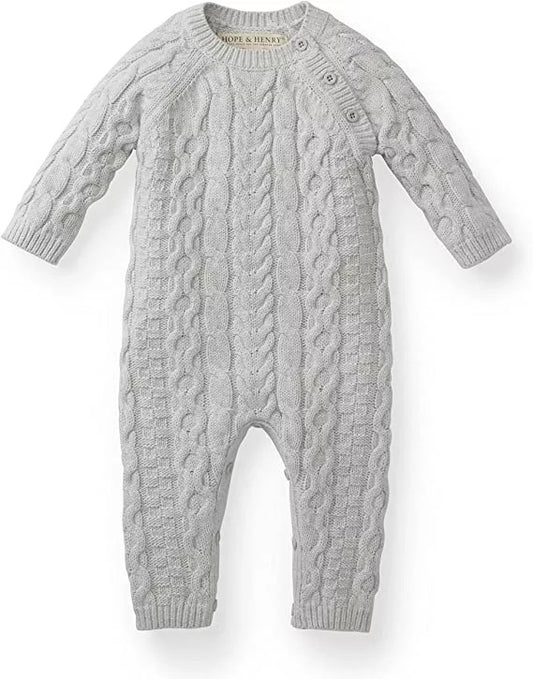 Baby Wrap Clothes Baby Twist Knitted Sweater Jumpsuit