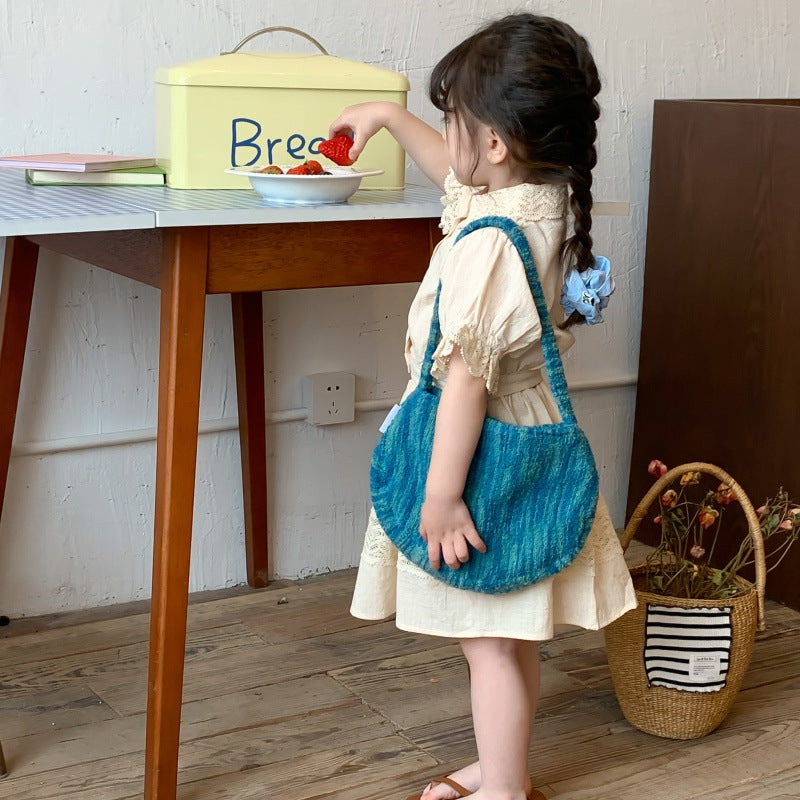 Girls Casual Suit Summer New Arrival Little Girl Lace Shirt Skirt Two-piece Set