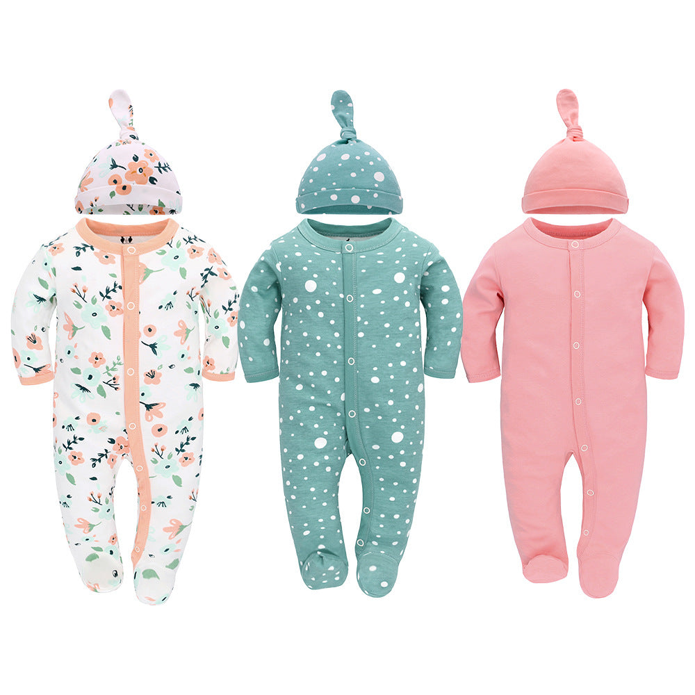 Newborn Jumpsuit, Autumn Style Male And Female Baby Jumpsuit, Long-sleeved Baby Jumpsuit, Baby Foot-covering Jumpsuit