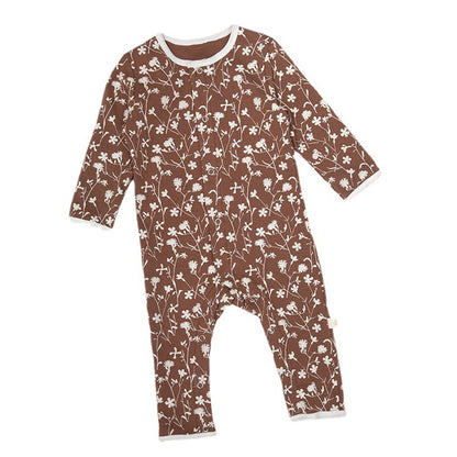 New Baby Summer Thin Clothes Newborn Cotton Baby Jumpsuit Summer Long-sleeved Romper Pajamas