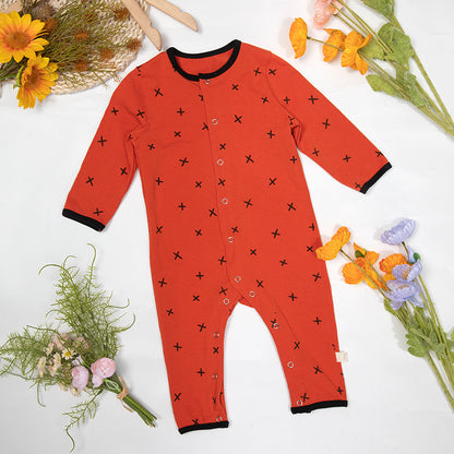 New Baby Summer Thin Clothes Newborn Cotton Baby Jumpsuit Summer Long-sleeved Romper Pajamas