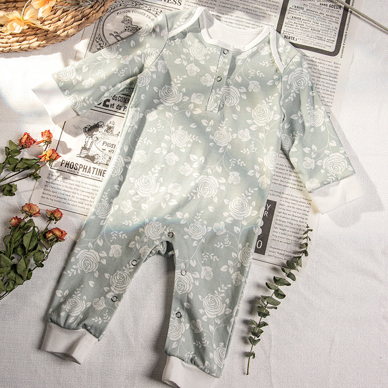 2023 Summer New Products Baby Jumpsuit Baby Long-sleeved Cotton Romper For Boys And Girls