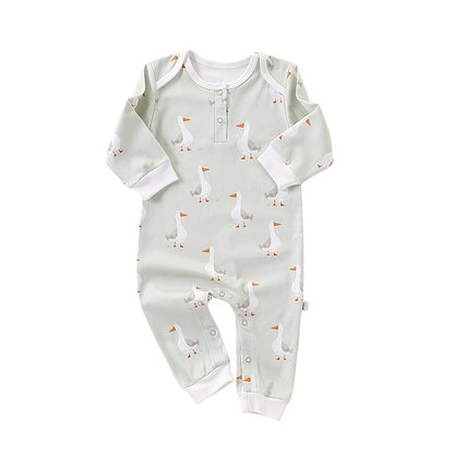 Baby Clothes Autumn Cotton Baby Jumpsuit For Boys And Girls Baby Harper Climbing Clothes Spring And Autumn Base Home Pajamas