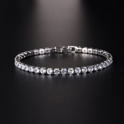 Hip-hop 4.0 Zircon Bracelet For Men And Women Amazon Best Selling Simple Fashion Tennis Bracelet